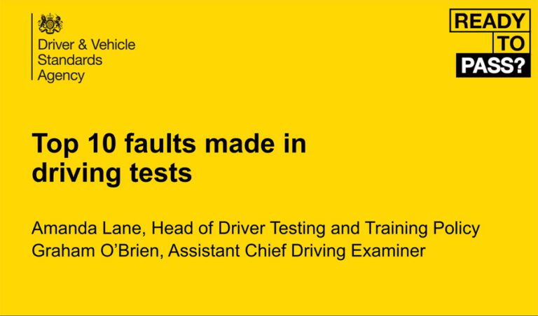 Top 10 reasons for driving test failures